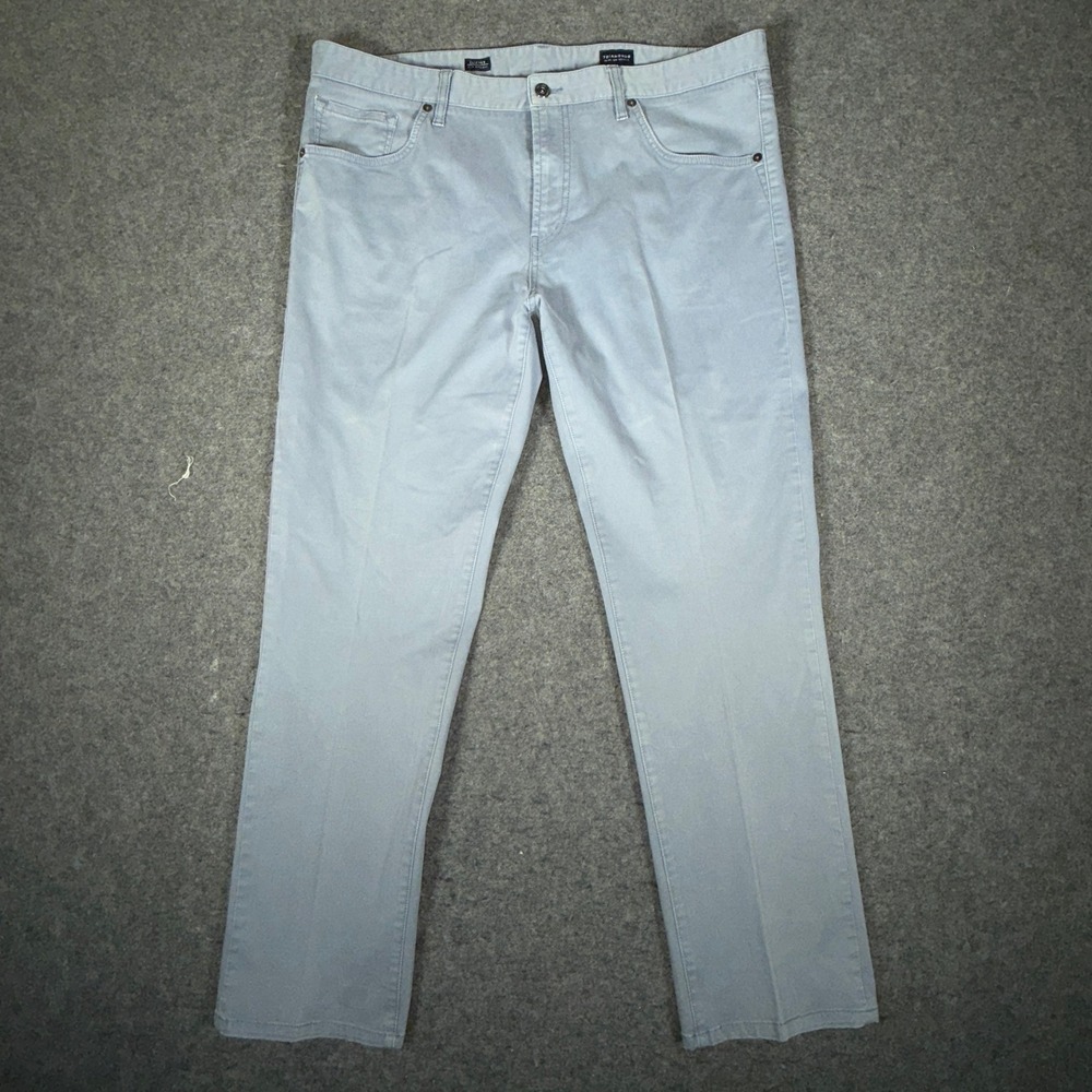 7 DIAMONDS Mens Clifton Slim Straight Light‎ Blue Chinos Pants Size 38x29.5